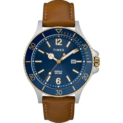 Men's Blue Leather Watches 